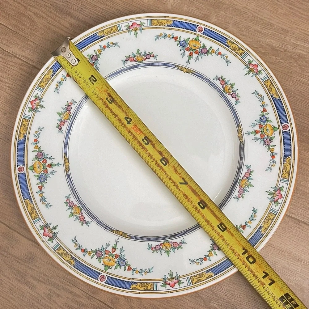 Antique 1924 Mintons England Princess‎ Yellow Flower Bone China Dinner Plate 10